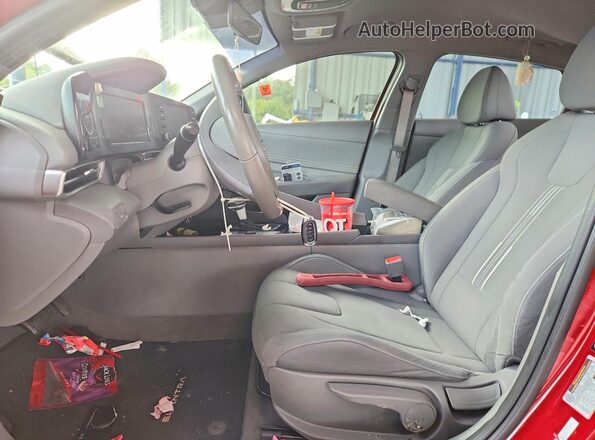 KMHLS4AG4NU367473 2022 HYUNDAI ELANTRA Red Widok wnętrza z przodu
