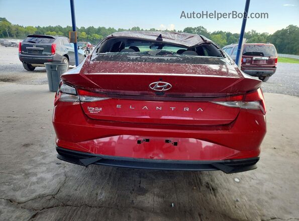 KMHLS4AG4NU367473 2022 HYUNDAI ELANTRA Red Widok z tyłu