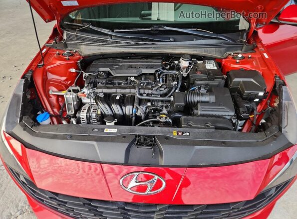 KMHLS4AG4NU367473 2022 HYUNDAI ELANTRA Red Widok wnętrza z tyłu