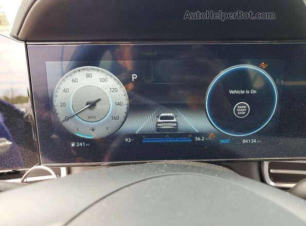 KMHLS4AG4PU528360 2023 HYUNDAI ELANTRA Blue Սարքավորումների վահանակի տեսք