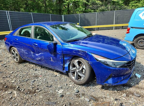 KMHLS4AG4PU601288 2023 HYUNDAI ELANTRA Blue Przód prawy