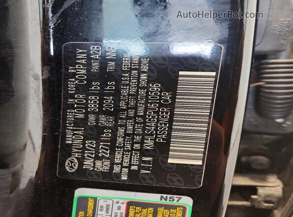 KMHLS4AG5PU610596 2023 HYUNDAI ELANTRA Black Вид підкапотного простору