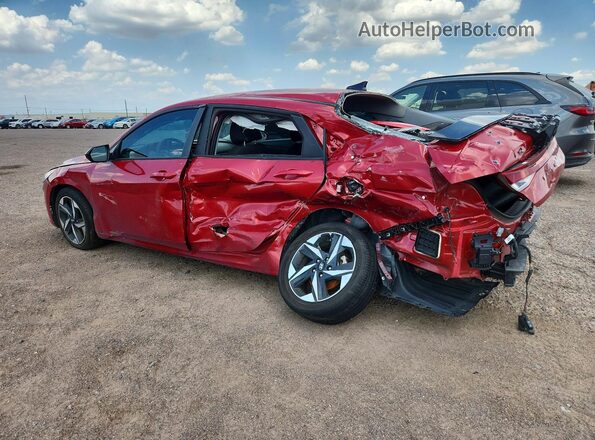 KMHLS4AG7PU384156 2023 HYUNDAI ELANTRA Red Задня ліва чверть