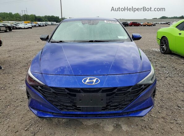 KMHLS4AGXMU092061 2021 HYUNDAI ELANTRA Blue Widok z przodu