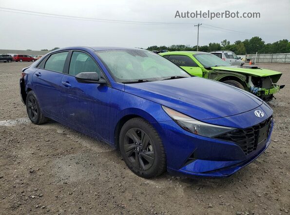 KMHLS4AGXMU092061 2021 HYUNDAI ELANTRA Blue Przód prawy