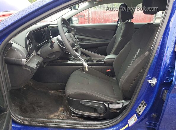 KMHLS4AGXMU092061 2021 HYUNDAI ELANTRA Blue Widok wnętrza z przodu