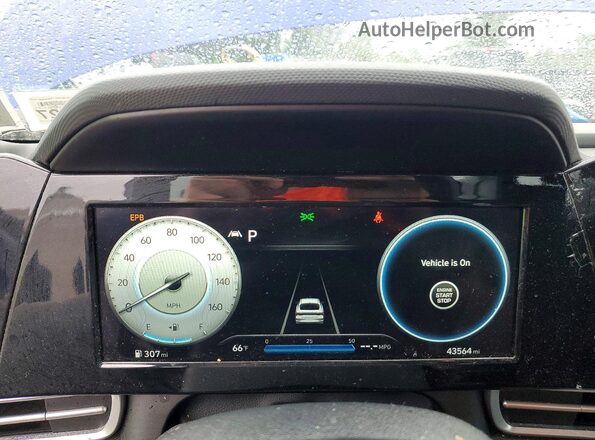 KMHLS4AGXMU092061 2021 HYUNDAI ELANTRA Blue Widok zestawu wskaźników