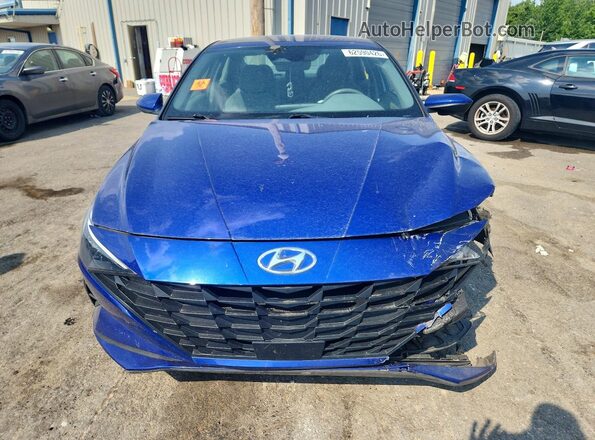 KMHLS4AGXNU217562 2022 HYUNDAI ELANTRA Blue Front view