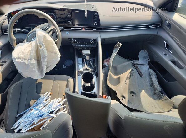 KMHLS4AGXNU217562 2022 HYUNDAI ELANTRA Blue Dashboard view