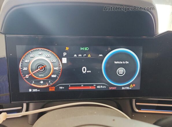 KMHLS4DG0RU789404 2024 HYUNDAI ELANTRA Blue Vista del cuadro de instrumentos