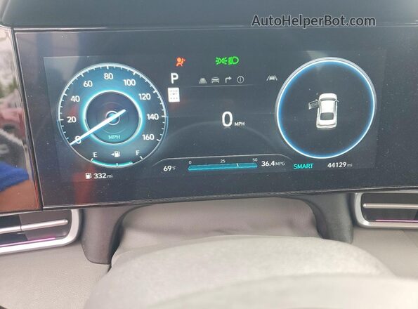 KMHLS4DG0RU841288 2024 HYUNDAI ELANTRA White Սարքավորումների վահանակի տեսք