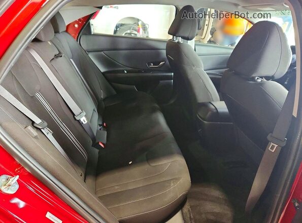 KMHLS4DG0SU972422 2025 HYUNDAI ELANTRA Red Rear seats view