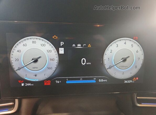 KMHLS4DG0SU972422 2025 HYUNDAI ELANTRA Red Instrument cluster view