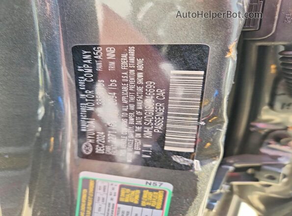 KMHLS4DG1SU946699 2025 HYUNDAI ELANTRA Gray VIN კოდის სტიკერის ხედი