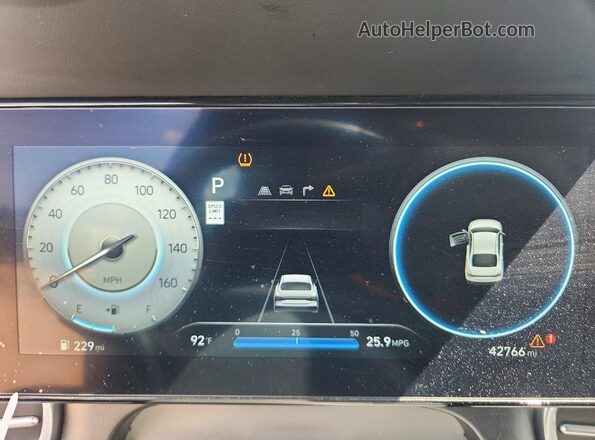 KMHLS4DG2RU744593 2024 HYUNDAI ELANTRA Blue ხელსაწყოთა პანელის ხედი