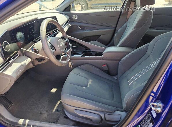 KMHLS4DG2RU744593 2024 HYUNDAI ELANTRA Blue წინა სალონის ხედი