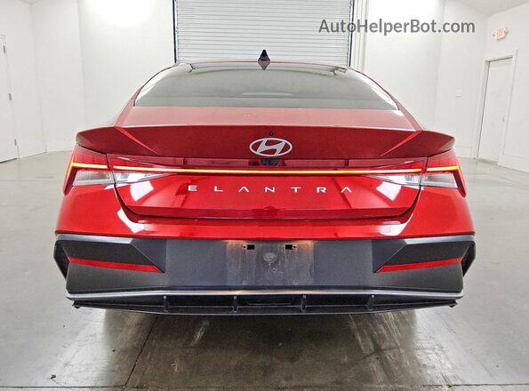 KMHLS4DG2SU082553 2025 HYUNDAI ELANTRA Red Вид ззаду