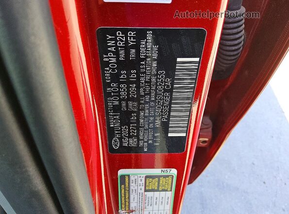 KMHLS4DG2SU082553 2025 HYUNDAI ELANTRA Red Вид підкапотного простору