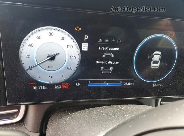 KMHLS4DG3SU908441 2025 HYUNDAI ELANTRA Gray Вид щитка приладів
