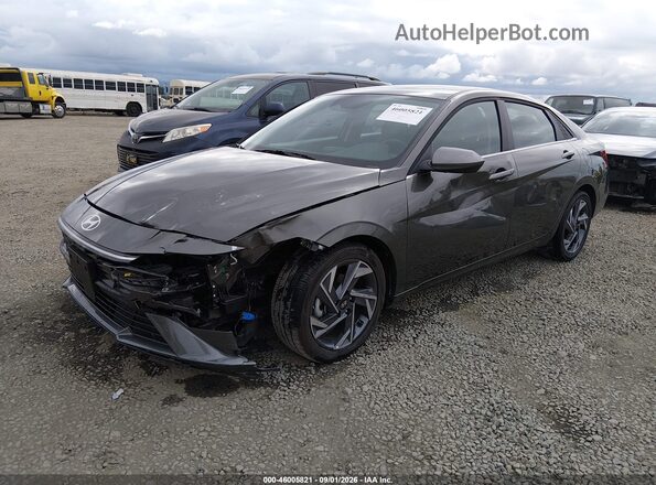 KMHLS4DG6SU044565 2025 HYUNDAI ELANTRA Gray Առջևի ձախ երեք քառորդ տեսարան