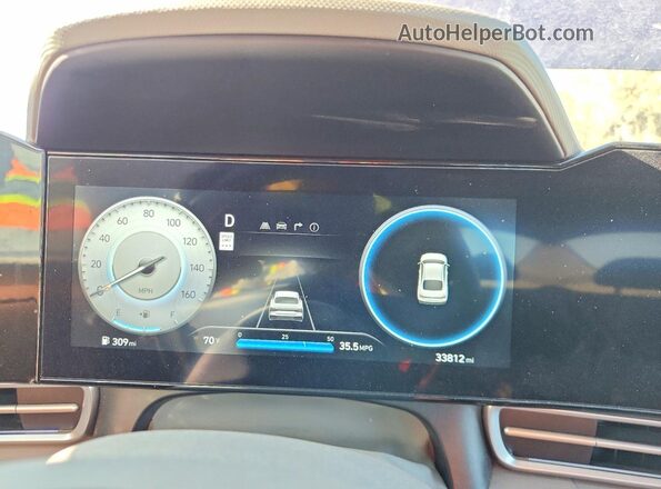 KMHLS4DG7SU033185 2025 HYUNDAI ELANTRA Blue Instrument cluster view