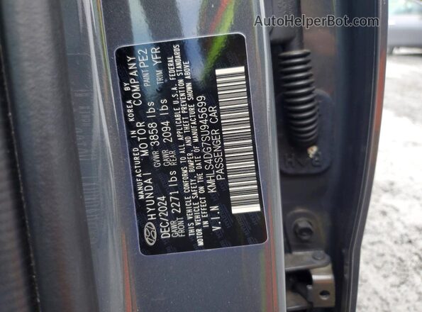 KMHLS4DG7SU945699 2025 HYUNDAI ELANTRA Charcoal Widok komory silnika
