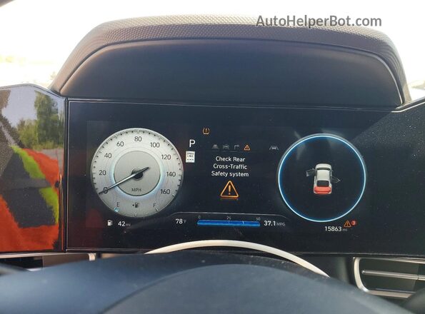 KMHLS4DGXSU046075 2025 HYUNDAI ELANTRA White Вид щитка приладів