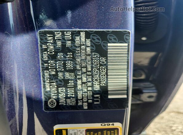 KMHRC8A35PU268157 2023 HYUNDAI VENUE Gray Widok wnętrza 360 stopni