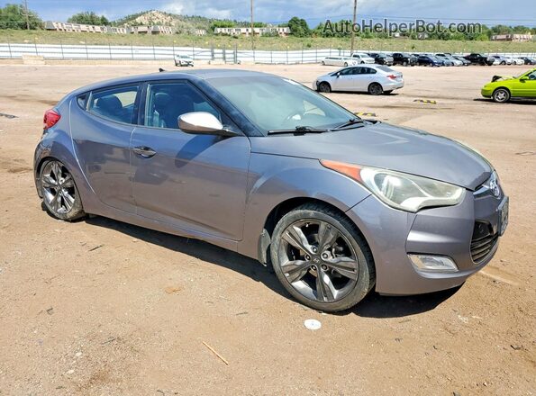 KMHTC6AD1GU250791 2016 HYUNDAI VELOSTER Серый Передняя правая четверть