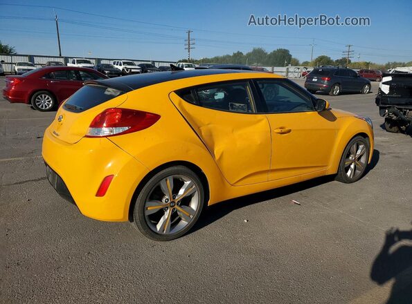KMHTC6AD9HU313475 2017 HYUNDAI VELOSTER Yellow Задня права чверть