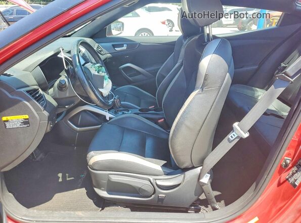 KMHTC6AE3GU303712 2016 HYUNDAI VELOSTER Red Вид салону спереду