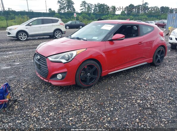 KMHTC6AE7GU279883 2016 HYUNDAI VELOSTER Red წინა მარცხენა ხედი სამი მეოთხედიდან