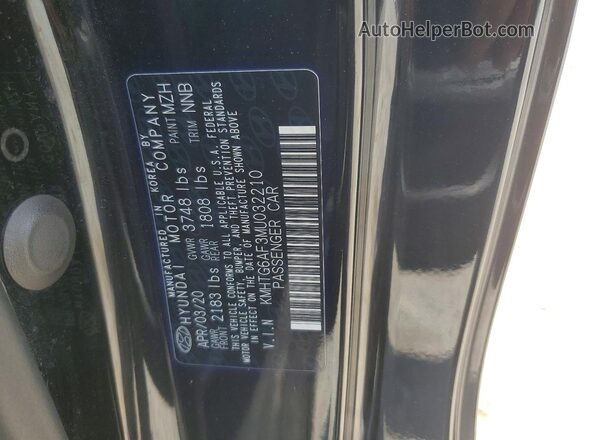 KMHTG6AF3MU032210 2021 HYUNDAI VELOSTER Black Engine compartment view