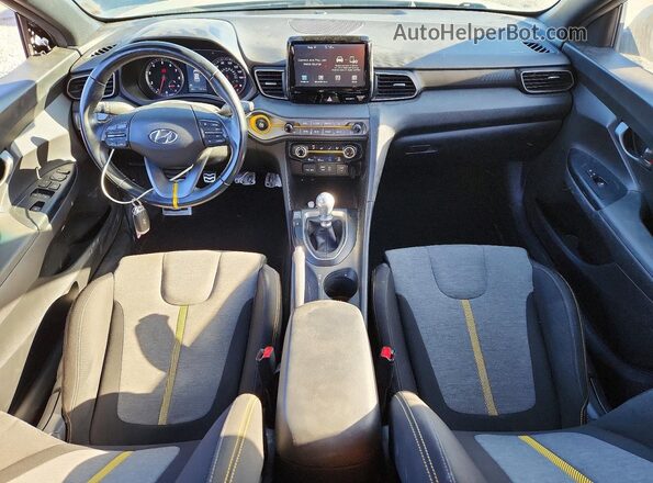 KMHTH6AB5KU010829 2019 HYUNDAI VELOSTER Charcoal Առջևի վահանակի տեսք
