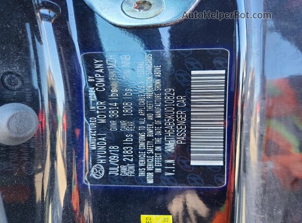 KMHTH6AB5KU010829 2019 HYUNDAI VELOSTER Charcoal VIN կոդի պիտակի տեսք