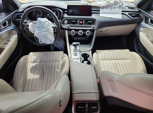 KMTG34TA7NU101183 2022 GENESIS G70 Gray Dashboard view