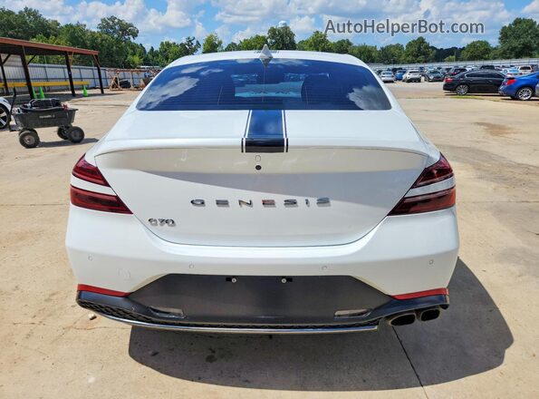 KMTG34TA8PU113121 2023 GENESIS G70 White Հետևի տեսք