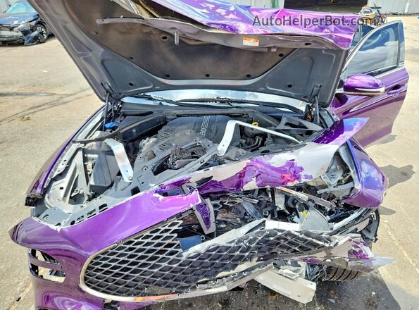 KMTG54TE8NU103263 2022 GENESIS G70 Purple Սալոնի հետևի տեսք
