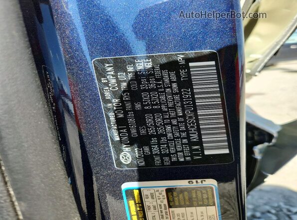 KMUHCESCXPU131922 2023 GENESIS GV80 Blue VIN sticker view