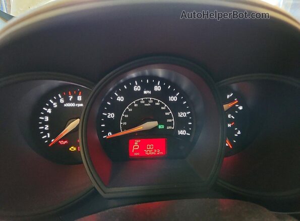 KNADM4A30G6540765 2016 KIA RIO Белый Вид щитка приборов