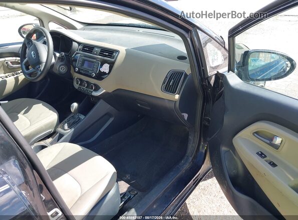 KNADM4A32H6072670 2017 KIA RIO Black Front interior view