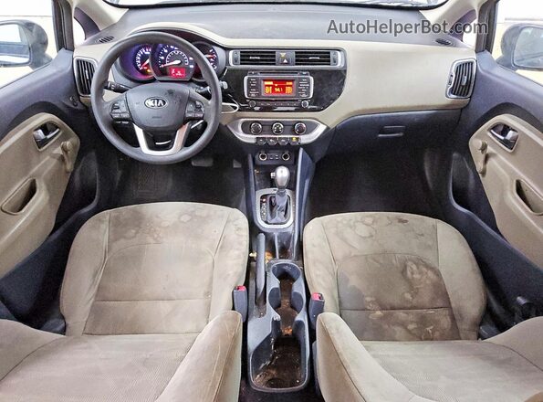 KNADM4A35H6074753 2017 KIA RIO Black Widok deski rozdzielczej