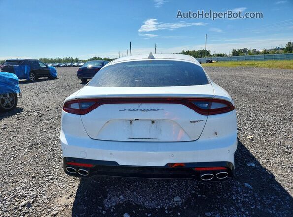 KNAE35LC6J6023634 2018 KIA STINGER White Widok z tyłu