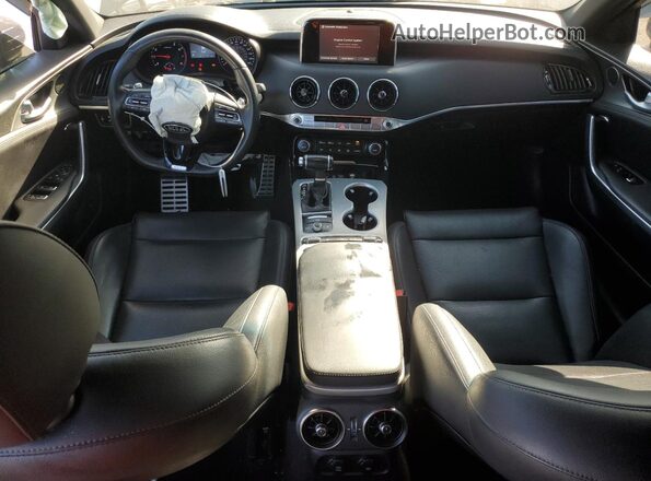 KNAE35LC8K6060184 2019 KIA STINGER Blue Вид панелі приладів