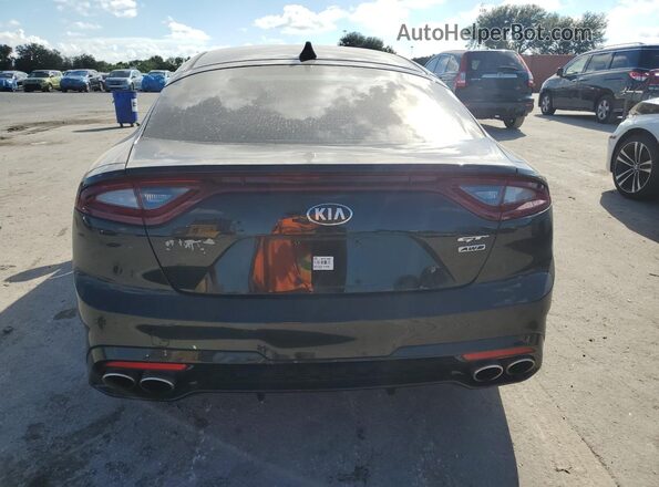 KNAE35LC8K6060184 2019 KIA STINGER Blue Вид ззаду