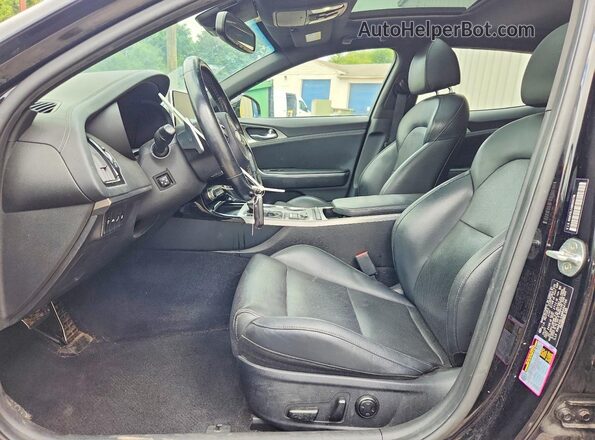 KNAE45LC4M6094736 2021 KIA STINGER Black Widok wnętrza z przodu