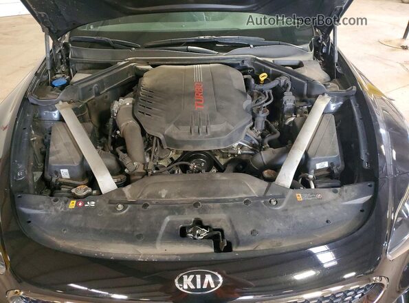 KNAE45LC4M6094736 2021 KIA STINGER Black Widok wnętrza z tyłu