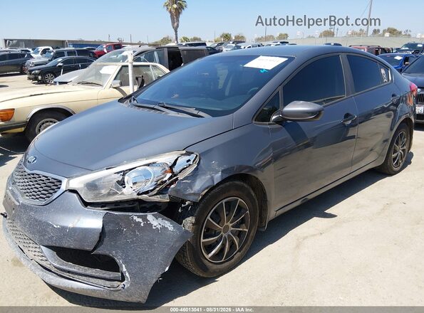 KNAFK4A62G5580859 2016 KIA FORTE Gray წინა მარცხენა ხედი სამი მეოთხედიდან