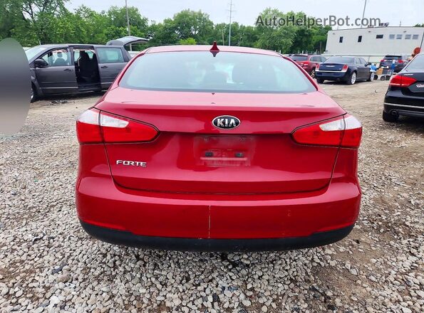 KNAFK4A66G5475631 2016 KIA FORTE Red უკანა ხედი
