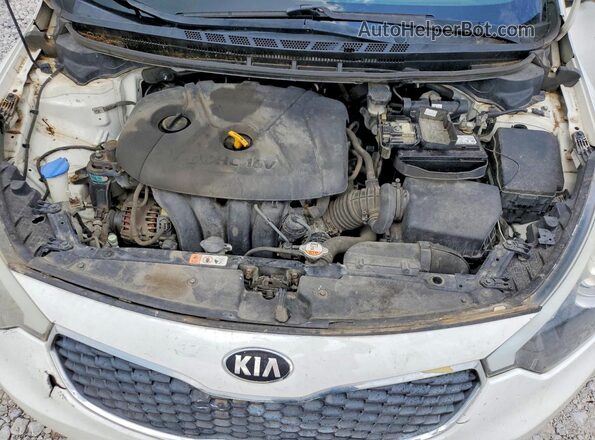KNAFK4A67G5617193 2016 KIA FORTE White Widok wnętrza z tyłu
